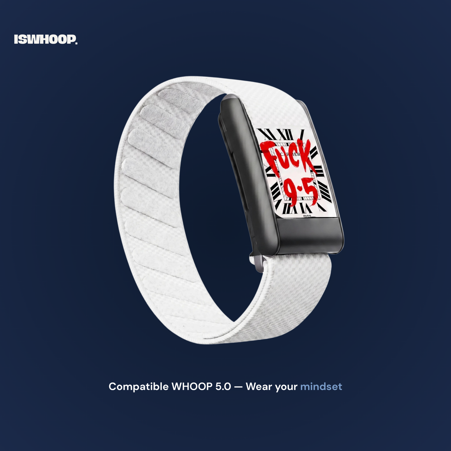 Bracelet pour WHOOP 5.0 "F*ck 9.5 White"