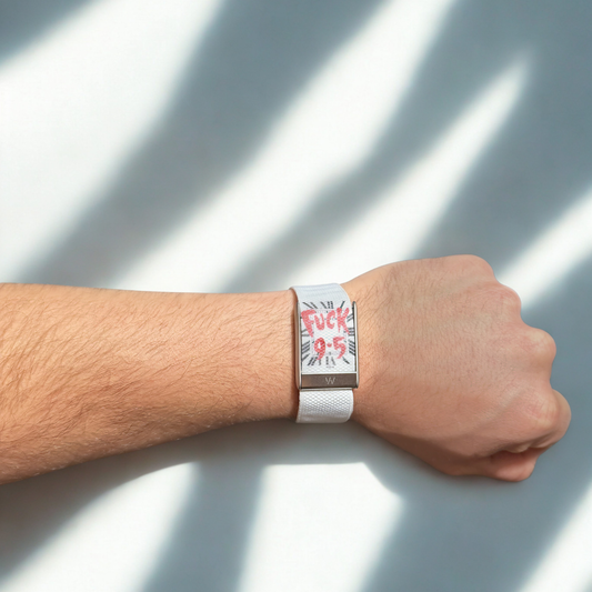 Bracelet pour WHOOP 5.0 "F*ck 9.5 White"
